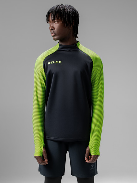 Лонгслив KELME Training Jacket (Black/Green)