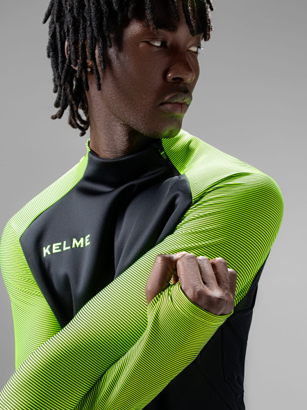 Лонгслив KELME Training Jacket (Black/Green)
