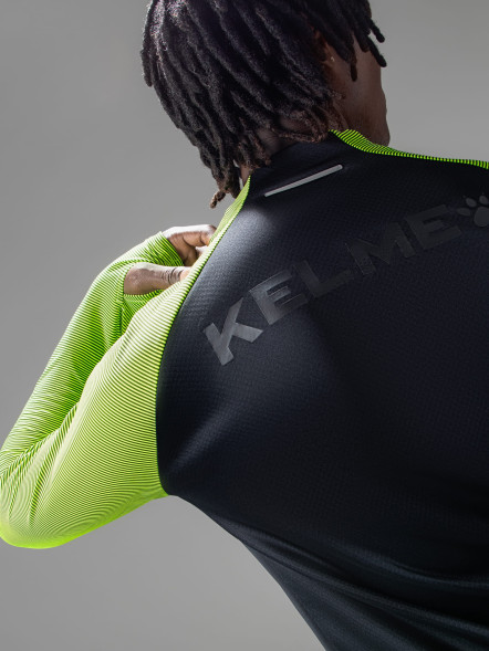 Лонгслив KELME Training Jacket (Black/Green)