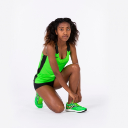 Майка на бретельках RECORD II Зеленый-черный