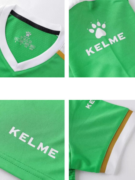 Детская футбольная форма KELME Short Sleeve Football Suit Green