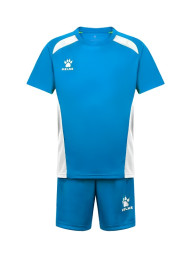 Детская футбольная форма KELME Short Sleeve Football Kid Set (Light Blue/White)