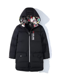 Детский пуховик KELME Boy's Mid-Length Down Jacket Black