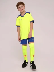 Детская футбольная форма KELME S/S Football Set Kid (Citric/Blue)