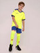 Детская футбольная форма KELME S/S Football Set Kid (Citric/Blue)