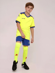 Детская футбольная форма KELME S/S Football Set Kid (Citric/Blue)