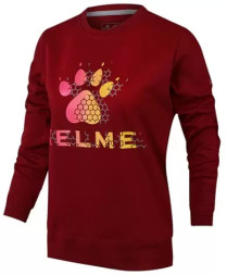 Свитшот KELME Women's Round Neck Sweater Burgundy