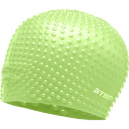 Шапочка для плавания Atemi, силикон (бабл), зеленая, BS80