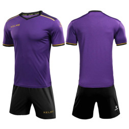 Форма футбольная KELME SHORT SLEEVE FOOTBALL SET ДЕТСКАЯ Розово-т.синий (914)