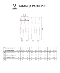 Брюки вратарские JOGEL CAMP GK Pant, черный/белый