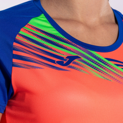 CAMISETA MANGA CORTA ELITE X CORAL FLUOR ROYAL