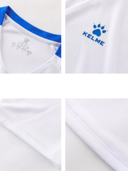 Футбольная форма KELME Short-Sleeved Football Suit (White/Blue)