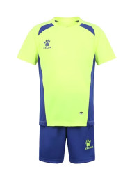 Детская футбольная форма KELME Short Sleeve Football Kid Set (Light Green/Blue)