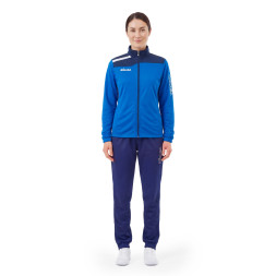 Костюм спортивный жен. MIKASA MT755/751-0100-L, р. L, 100% полиэстер, сине-темносиний