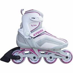 Роликовые коньки женские, сирен/бел/сер, Alu, Abec5, 80mm PU, Размер, 36, X5 lady