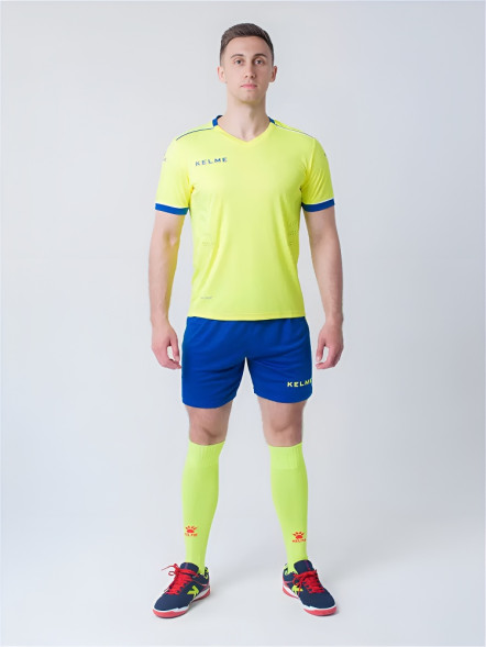Футбольная форма KELME Short Sleeve Football Set (Light Green/Blue)