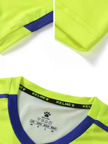 Футбольная форма KELME Short Sleeve Football Set (Light Green/Blue)