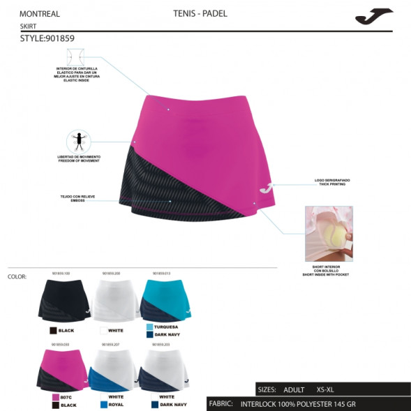 Теннисная юбка JOMA MONTREAL 901859 013