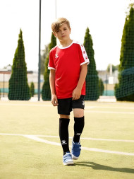 Детская футбольная форма KELME Short Sleeve Football Set Kids (Red/Black)