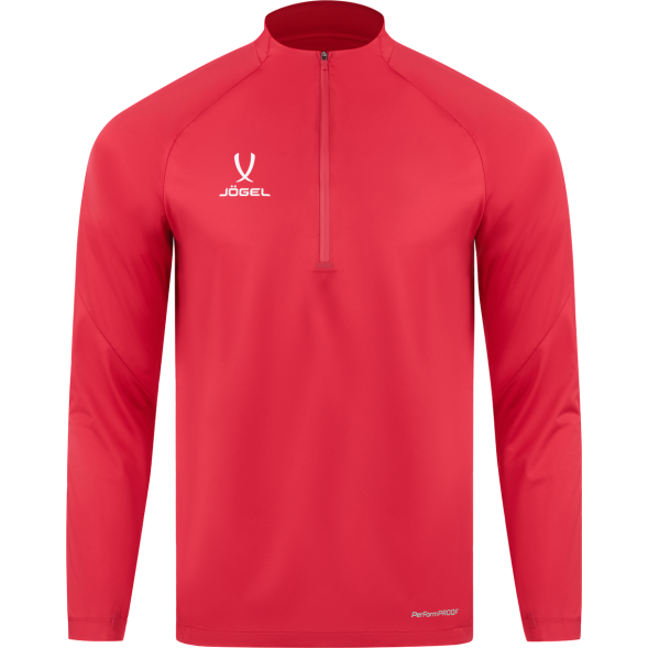 Джемпер ветрозащитный JÖGEL PREMIER PerFormPROOF 1/4 Zip Wind Top, красный