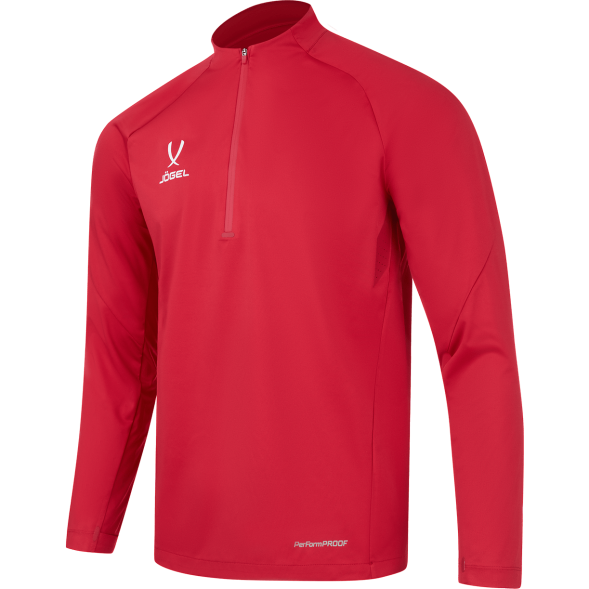 Джемпер ветрозащитный JOGEL PREMIER PerFormPROOF 1/4 Zip Wind Top, красный