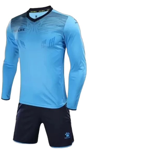 Детская вратарская форма KELME Goalkeeper L/S Suit Kid (Light Blue/Dark Blue)