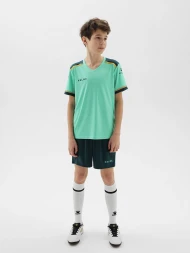 Детская футбольная форма KELME S/S Football Set Kid (Teal/Dark Green)