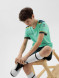 Детская футбольная форма KELME S/S Football Set Kid (Teal/Dark Green)
