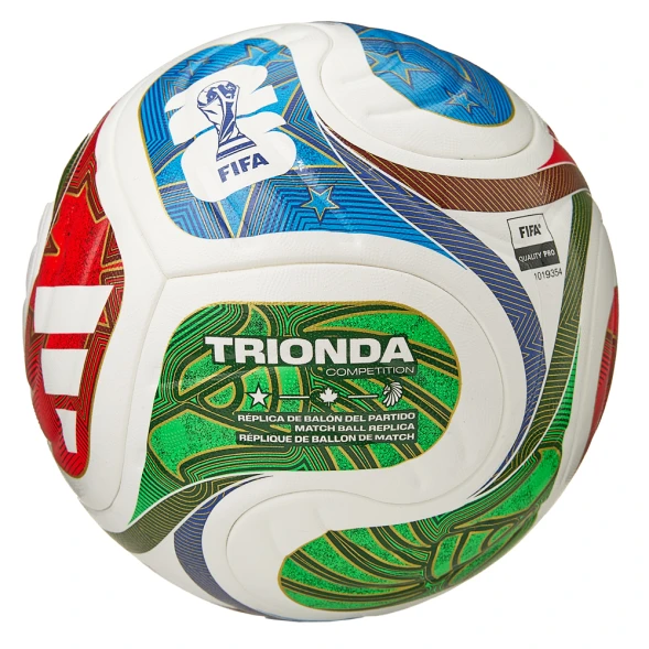 Мяч футб. ADIDAS WC26 Trionda Competition JD8031, р.4, 4 панели, ПУ, термосшивка, мультиколор
