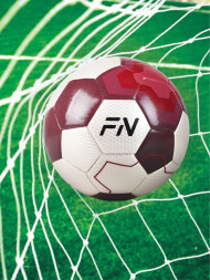 Футбольный мяч FN Football Ball (Машинная сшивка + Термосклейка) (White/Burgundy)