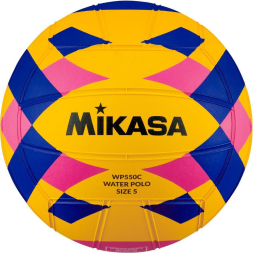 Мяч для водного поло MIKASA WP550C р 5,муж , резина, вес 400-450гр, желт-сине-роз