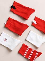 Носки (5 пар) KELME Sports socks (pack of 5 pairs) (Red/White)