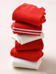 Носки (5 пар) KELME Sports socks (pack of 5 pairs) (Red/White)