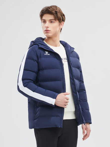 Пуховик KELME Short Cotton Clothes Dark Blue