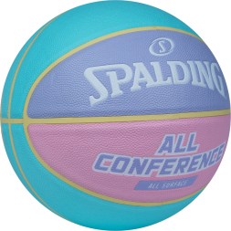 Мяч баск. SPALDING All Conference р.6, 77065z, композит, голубо-розовый