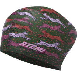 Шапочка для плавания Atemi long hair cap Jumping lynx, силикон, Цвет: принт, TLH1JL