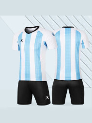Детская футбольная форма KELME Football Uniform Set (White/Light Blue)