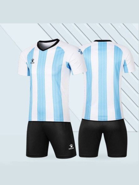 Детская футбольная форма KELME Football Uniform Set (White/Light Blue)