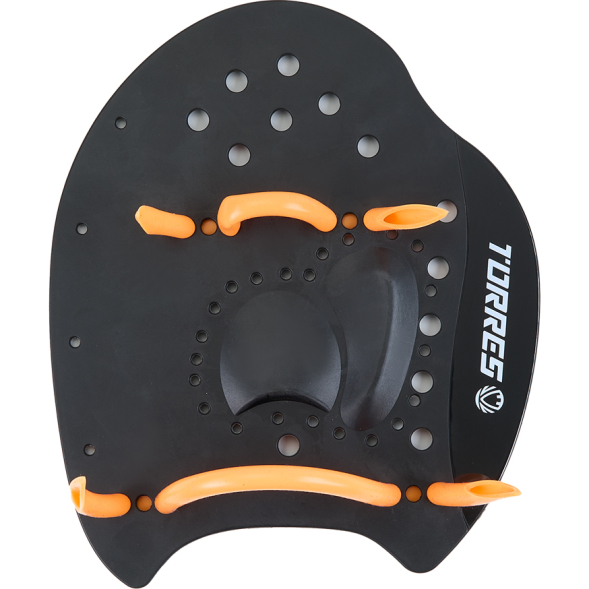 Лопатки для плавания TORRES, Арт.SWP112401BL, р.S, черно-желтый