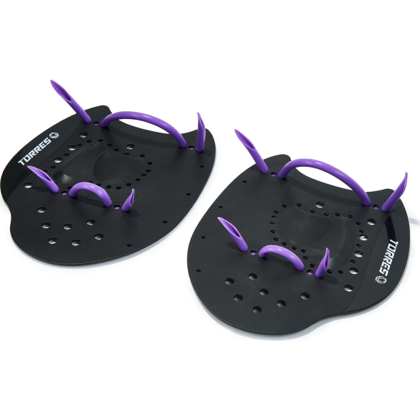 Лопатки для плавания TORRES, Арт.SWP112401BL, р.S, черно-желтый