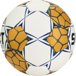 Мяч ганд. SELECT Ultimate Replica v24, 1671854990, р.2 (Junior), EHF Appr, ПУ, руч.сш, золотисто-бел