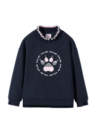 Детский свитшот KELME Girls Knitted Sweater Dark Blue