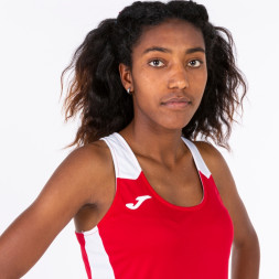 Майка на бретельках RECORD II Красный-белый