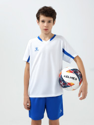Детская футбольная форма KELME Short-Sleeved Football Suit (White/Blue)
