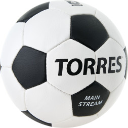 Мяч футб  TORRES Main Stream, F30184,р 4, 32 пан  ПУ, 4 под  слоя, руч  сшив , бело-черный