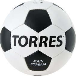 Мяч футб  TORRES Main Stream, F30184,р 4, 32 пан  ПУ, 4 под  слоя, руч  сшив , бело-черный