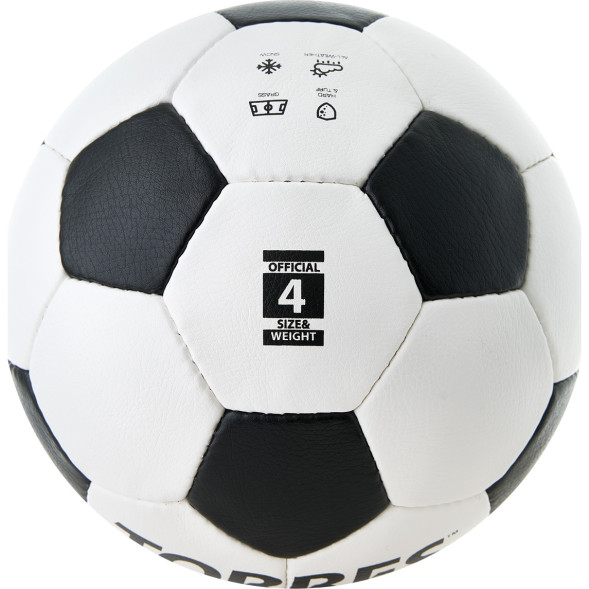 Мяч футб  TORRES Main Stream, F30184,р 4, 32 пан  ПУ, 4 под  слоя, руч  сшив , бело-черный