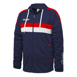 Куртка от костюма с капюшоном MIKASA MT550-083-L, р.L, 100% полиэстер, темно-синий