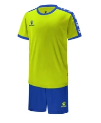 Детская футбольная форма KELME Short Sleeve Football Set Kids (Light Green/Blue)