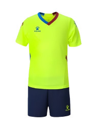 Детская футбольная форма KELME Short-Sleeved Football Suit (Neon/Dark Blue)